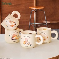 Bear Mug Coffee Mug Cute Mug Ceramic Mug Couple Mug Home lovely bread and milk mug