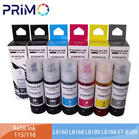 552 554 011 012 013 014 114 115 116 Refill Ink 70ML for Epson L8160 L8168 L8180 L8188 ET-8500 ET-855