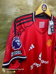 PWSL!! #เสื้อแมนยู เจ้าบ้าน 2025/26 สีแดง งานเทียบ แฟนบอล AAA เสื้อเปล่า+ทำฟูลออฟชั่น EPL