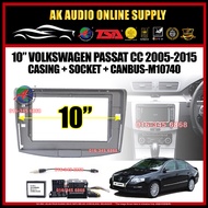 Volkswagen VW Passat CC B7 2005 - 2016 Android player 10" inch Casing + Socket With Canbus - M10740