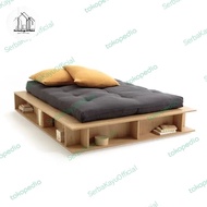 tempat tidur kayu minimalis, dipan kayu modern, divan minimalis