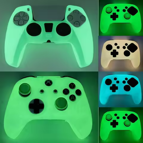 Luminous Glowing in The Dark Game Controller Cover For PS3 PS4 PS5 Xbox Switch Pro Controller Skin S