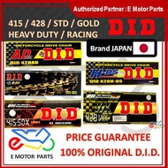 DID CHAIN 415 428 HEAVY DUTY RACING GOLD RANTAI 114 122 124 132 RANTAI MOTORSIKAL [100% ORIGINAL D.I