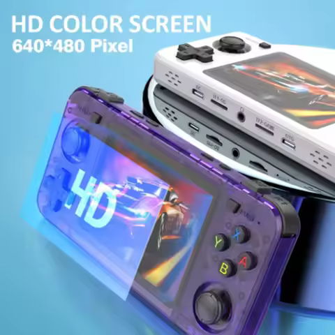 128G R36H Retro Handheld Video Game Console 3.5 Inch IPS Screen 10000+ Games ARKOS Emulator for PS1/