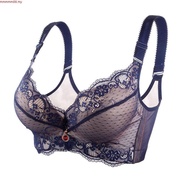 🔥Ready Stock🔥Plus Size Bras for Women Lace  Bra Underwire Push up 34-48 A B C