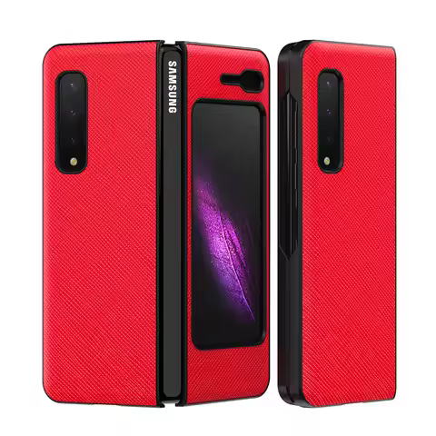 Ultra-Thin Cross Texture Leather Case for Galaxy Z Fold 1/Z Fold 2/Z Fold 3/Z Fold 4/Z Fold 5 Shockp