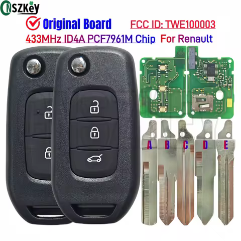 CNSZKey TWE1G0003 Original Board Folding Key For Renault Dacia Duster Logan Lodgy Sandero Stepway Sy