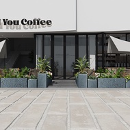 [in stock] Imitation terrazzo stainless steel outdoor flower box combination flower trough, sales of
