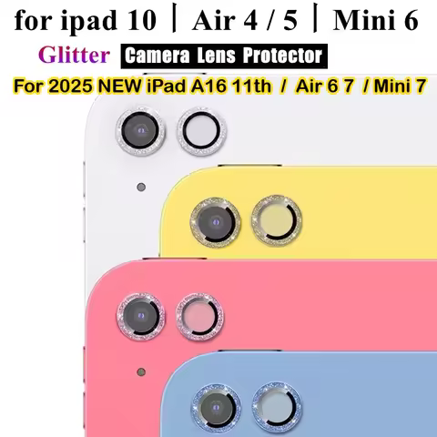 New 3D Glitter Metal Ring Camera Lens Protector for Apple IPad 11th Gen (A16) 2025 10th 10.9 Inch Ai