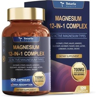 Totaria Magnesium Complex 700mg 12 in 1 Magnesium Supplement with Glycinate Citrate Malate Oxide Tau