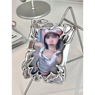 1PC Silver, Resin, Metal Style, Modeling, Photo Card Holder, Pop, Album, Photo Protection Card Holde