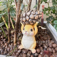 Creative Little Squirrel Pine Cone Decoration Decoration Home Desktop Decoration Balcony Outdoor Gar