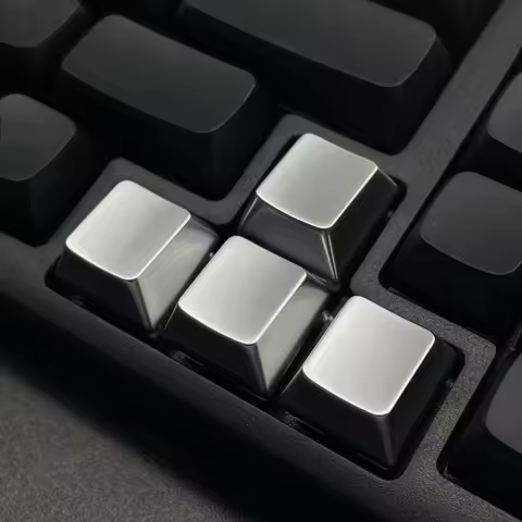 Three-colour Glossy Metal Direction Key Keycap Applicable R1 Cherry Profile Cross Switch Core Custom