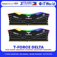 TeamGroup T-Force Delta RGB DDR5 RAM 16GB 2×8GB 6000MHz Gaming Desktop Memory itw