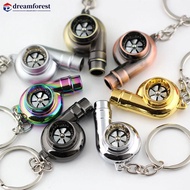 DREAMFOREST 1Pc Auto Car Turbo Sleeve Turbo Keychain Spinning Turbine Key Chain Keyring I1O5