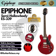 Epiphone ES-339 Pro Hollowbody with Double Humbucker (HH) Electric Guitar - Cherry ( ES339 / ES 339 