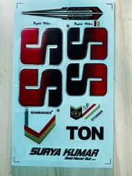 🏏 Premium Embossed Cricket Bat Sticker Set