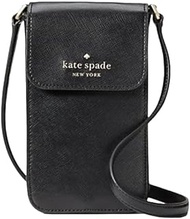 Kate Spade Staci North South Flap Phone Crossbody (Black), Black