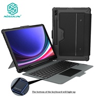 Nillkin 3 in 1 iPad Protective Case for Samsung Galaxy Tab S9 Plus Bluetooth Keyboard Case for Samsung Galaxy Tab S9 Plus Back Cover ( Comes with a Backlight bluetooth keyboard )