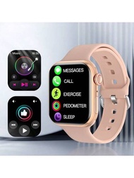 一款適合男女的智能電子手錶，銀色矽質錶帶，1.75英寸TFT高清觸摸屏，心率監測，血氧監測，多項運動功能，溫度和天氣預報顯示，藍牙功能和來電提醒。與Android和IOS系統兼容。