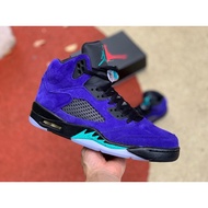 Men's NK,AJ Jordan 5 Retro purple blue black AJ5 sneakers-*&&