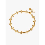 999 Gold Intersecting Links Bracelet