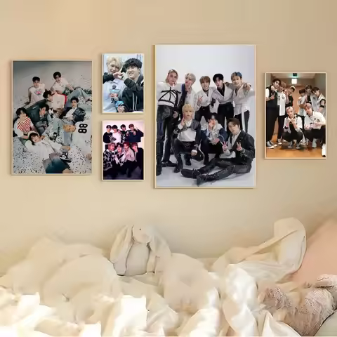 1pc Stray 5-STAR-Kids-D K-Kpop Poster Self-adhesive Art Waterproof Paper Sticker Coffee House Bar Ro