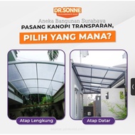 Atap Polycarbonate DrSonne trimdek spandek bening transparan