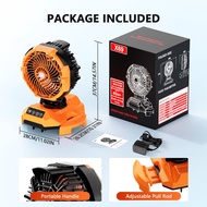 Qimedo 50000mAh พัดลมไร้สาย มีไฟLED พัดลมพ่นหมอกเย็น สายแคมป์ปิ้ง สายช่างไฟใช้