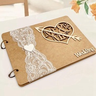 [mojotorw7] Wedding Guest Book Signing Heart Sign DIY for Registry Writing Wishes Anniversary Birthd