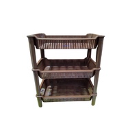 Small 3-Tier Plastic Shelf Multipurpose Shelf 3-Tier Plastic Shelf