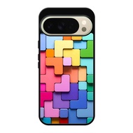 Google Case PIXEL 10 9 9A 8 8A 7 7A 6 6A 5 5A 4 4A 3 3A Pro XL 3D Color Block Pattern