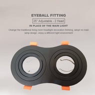 LED EYEBALL FITTING ROUND / GU10 HOLDER BLACK & WHITE YM003-2