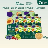 Enoulite Baby Fruits Puree 7m+ Vitamin C & Fiber Prune & Grape/Hawthorn 0% Added (85g x 6)