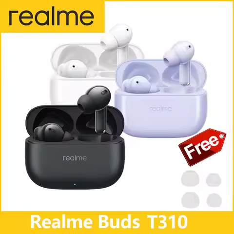Original realme Buds T310 Earbuds Wireless Bluetooth 5.4 Noise Cancellation 40H Battery Earphone T30