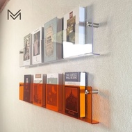 [1.20,000 People Collection] Acrylic Student Children Wall-Mounted Bookshelf Shelf Newspaper Storage
