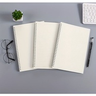 Notebook journal A5/ A6/ contains 50 sheets of transparent cover (grid, dot, line, and empty paper)