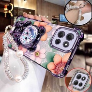 3pcs( Abundant flowers phone Case+Lanyard+Bear Stand) Protection Suitable For Moto G86 Power/G72/G86