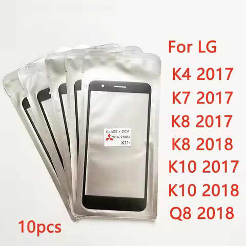 10pcs LCD Touch Screen Front Outer Glass Lens with OCA Panel For LG k10 K4 K7 K8 Q8 2017 lg k4 k7 k8
