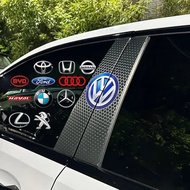 2Pcs Car Window Central Column B Pillar Sticker Trim Mouldings Cover