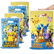 10-50pcs Pikachu Birthday Gift Bag Pokemon Figures Gift Bag Pikachu Candy Bag Packaging Giveaway Par