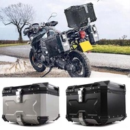 45L Top Box Aluminium Motorcycle with Universal Base Plate Motorcycle Trunk Box Motorcycle Rear Stor