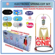 Wonder Garden Spring Cot Set (Pakej Buaian Lengkap | My Dear 24004 | I-Baby Cradle Motor)