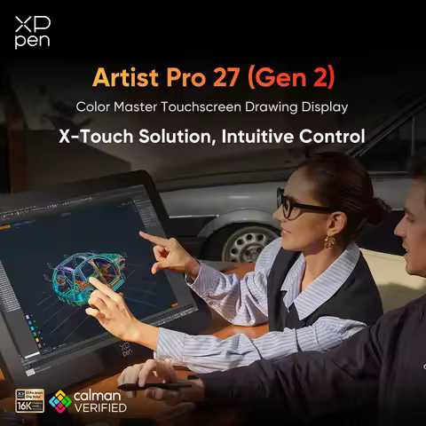 XPPen Artist Pro 27 (Gen 2) 4K+120Hz Mega Display Graphics Tablet Monitor 27 inches with Ten-finger 