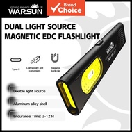 WARSUN T7 PRO LED Flashlight 550LM Compact Torch Rechargeable 6 Modes for Camping & Car Repair  Lamp