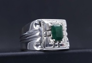 頂級綠色斯瓦特祖母綠寶石 925 純銀 天然未處理