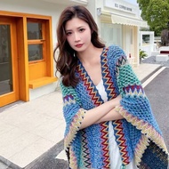 [Ready Stock] Ethnic Style Travel Shawl Lijiang Tibetan Cape Thickened Warm Cloak for Wome 1Vx7md2B4