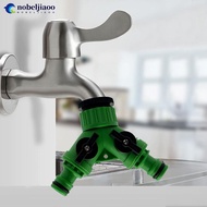 【READY STOCK】NOBELJIAOO Y Shape Garden Hose Splitter 2/3 Way Threaded Faucet Pipe Connector Swivel S