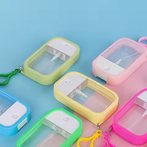 Travel Portable Press Silicone Hook Perfume Alcohol Replenishment Water Bottle Toning Spray Separate