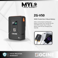 ZGCINE ZG-V50 V-mount Battery 50Wh Pocket Size With PD Fast Charging